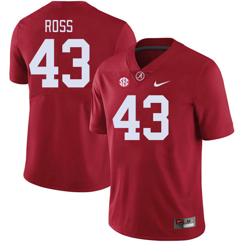 Men #43 Jayshawn Ross Alabama Crimson Tide College Football Jerseys Stitched-Crimson